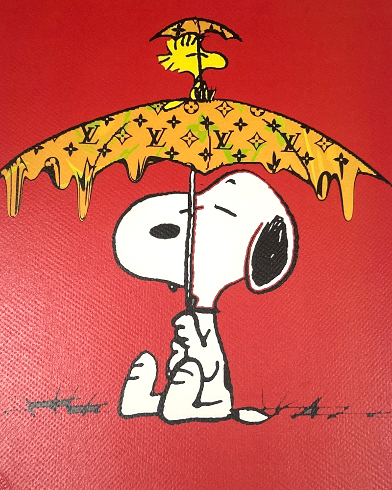 世界限定100枚 DEATH NYC スヌーピー SNOOPY ルイヴィトン LOUISVUITTON ポップアート PEANUTS アートポスター 現代アート KAWS Banksyの画像3