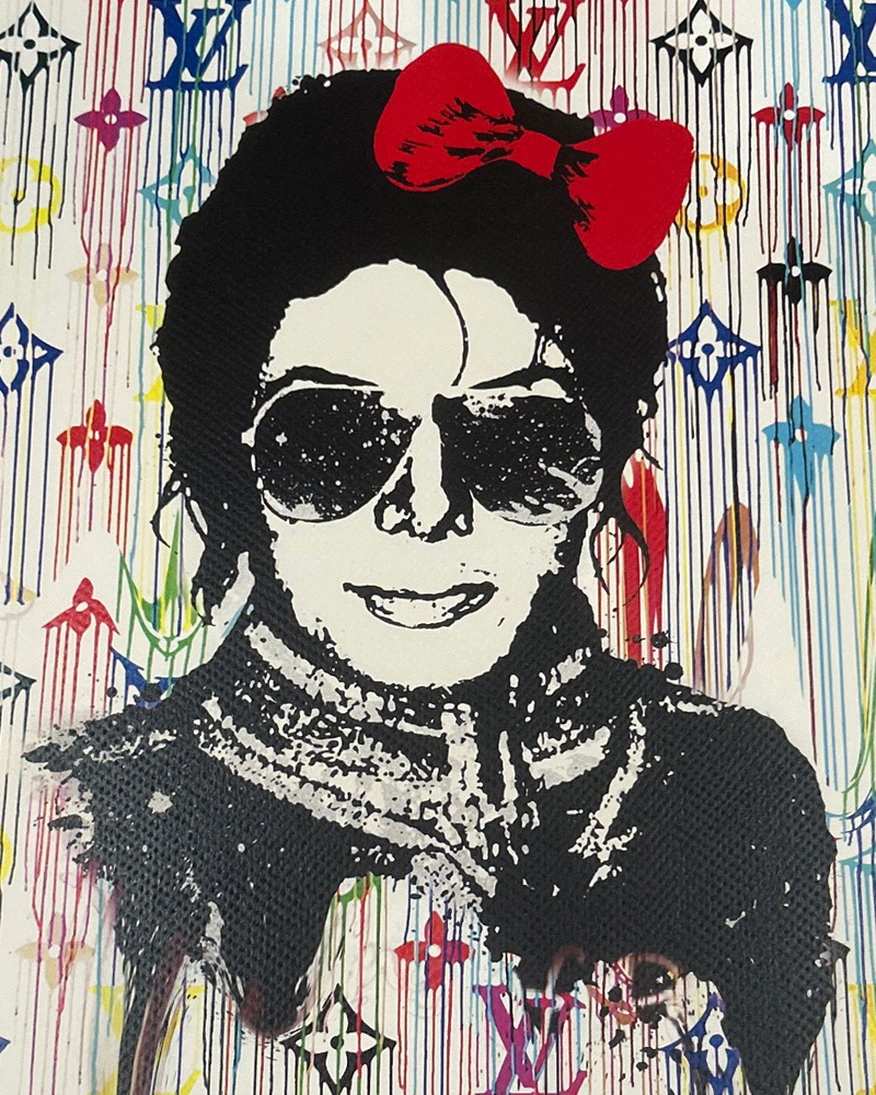 世界限定100枚 DEATH NYC マイケル・ジャクソン ヴィトン LOUISVUITTON Dismaland ポップアート アートポスター 現代アート KAWS Banksyの画像3
