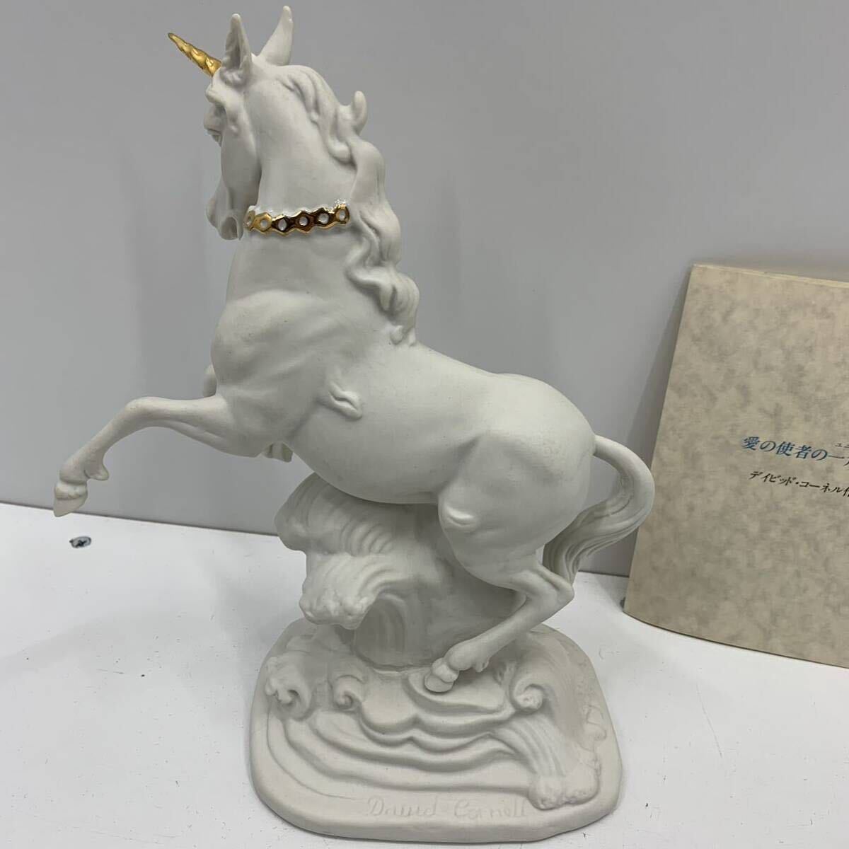 I☆まとめ☆置物 陶器 陶器人形 インテリア オブジェ ユニコーン デイビッドコーネル作 unicorn ヴィンテージ 白磁 美術品 イギリス製 馬の画像4