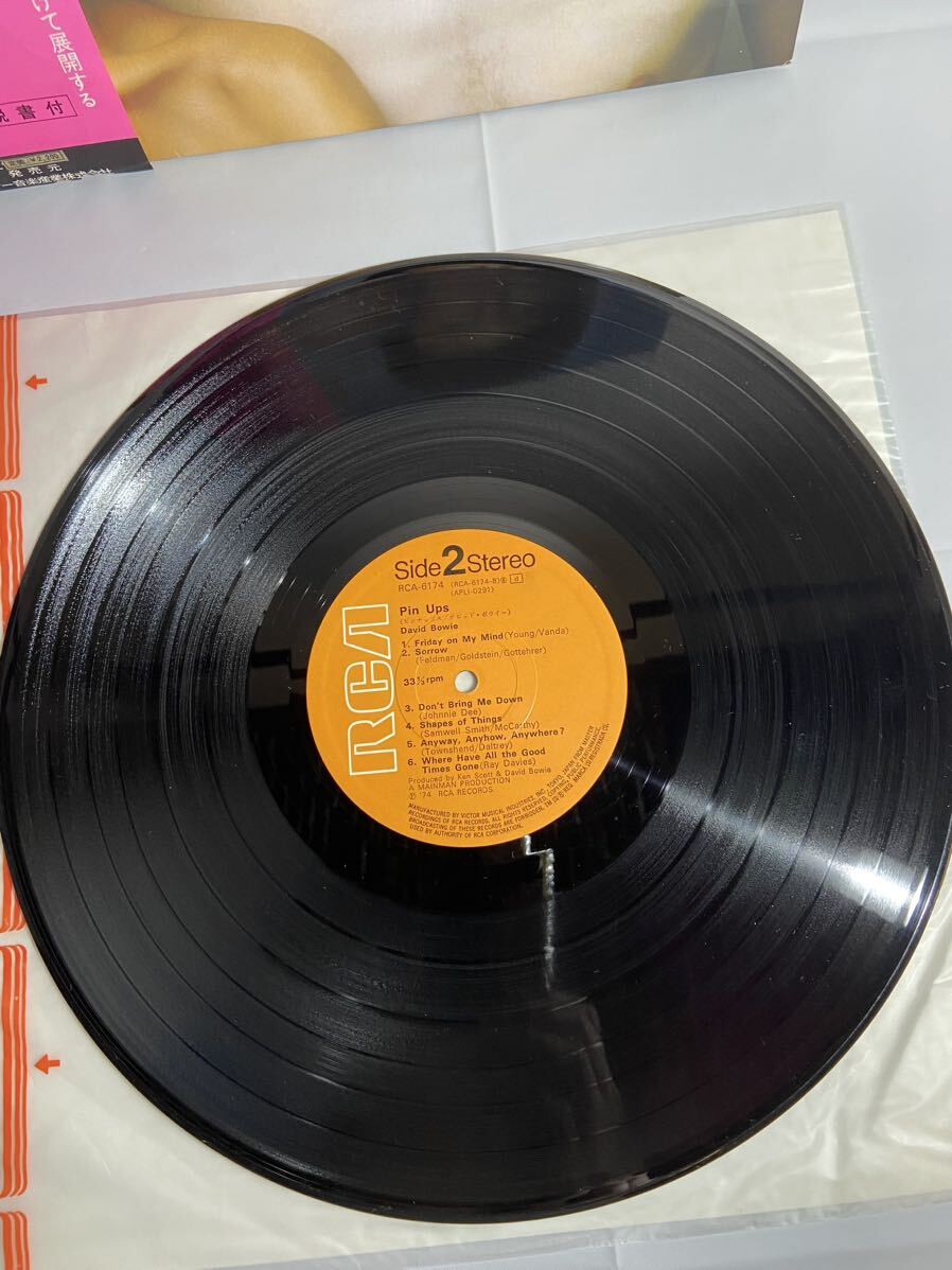 DAVID BOWIE/デビッド・ボウイー　ピンク帯付き　ピンナップス　RCA-6174　LPレコード　Pin Ups　with Obi_画像8