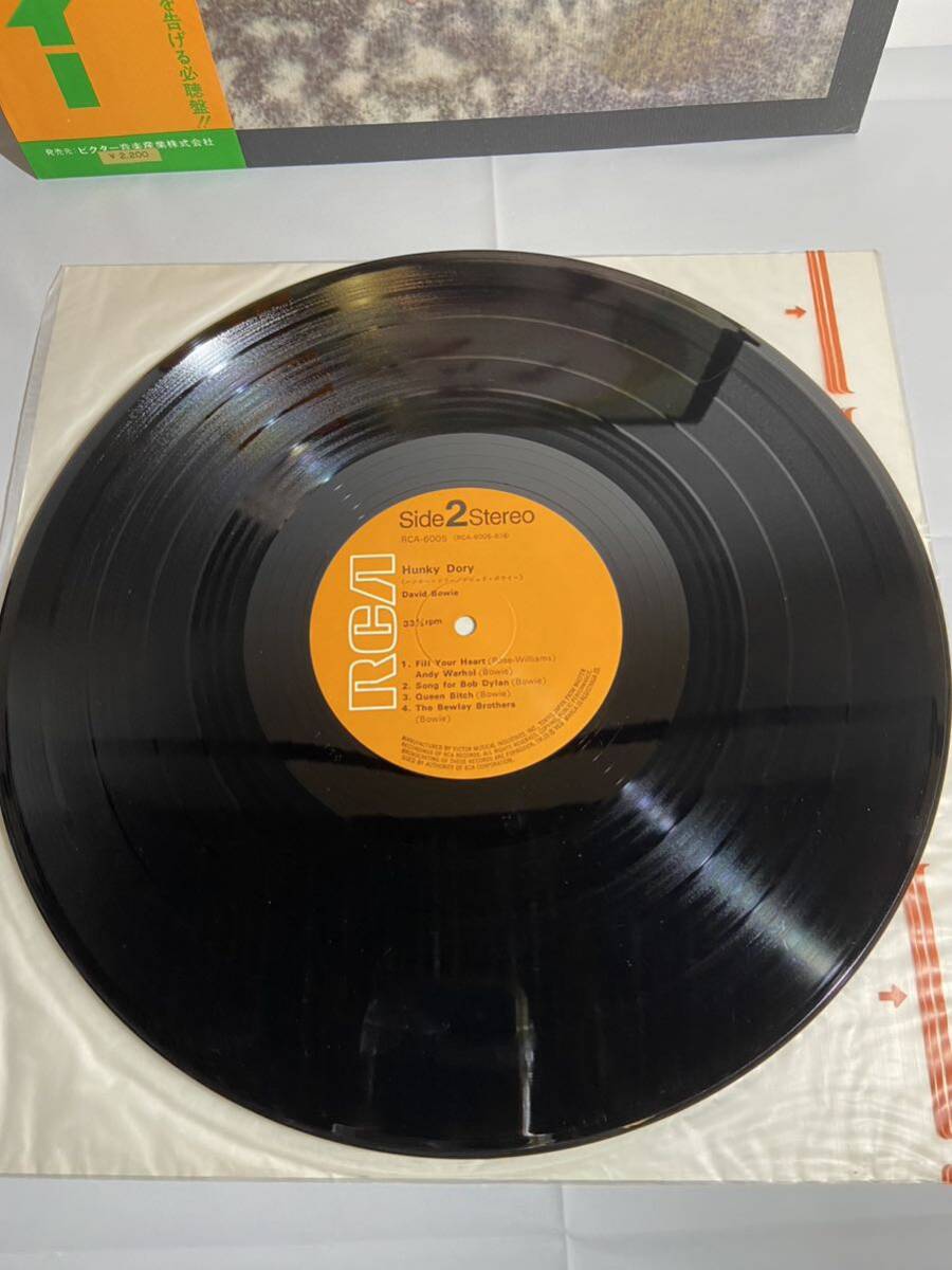 DAVID BOWIE/デビッド・ボウイー glam rock 激レア オレンジ帯付き ハンキー・ドリー　RCA-6005　LPレコード_画像10
