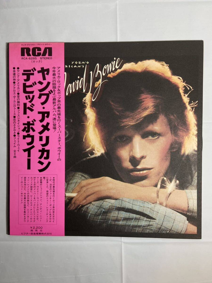 DAVID BOWIE/ David * bow i- pink obi attaching Young * american RCA-6285 LP record 