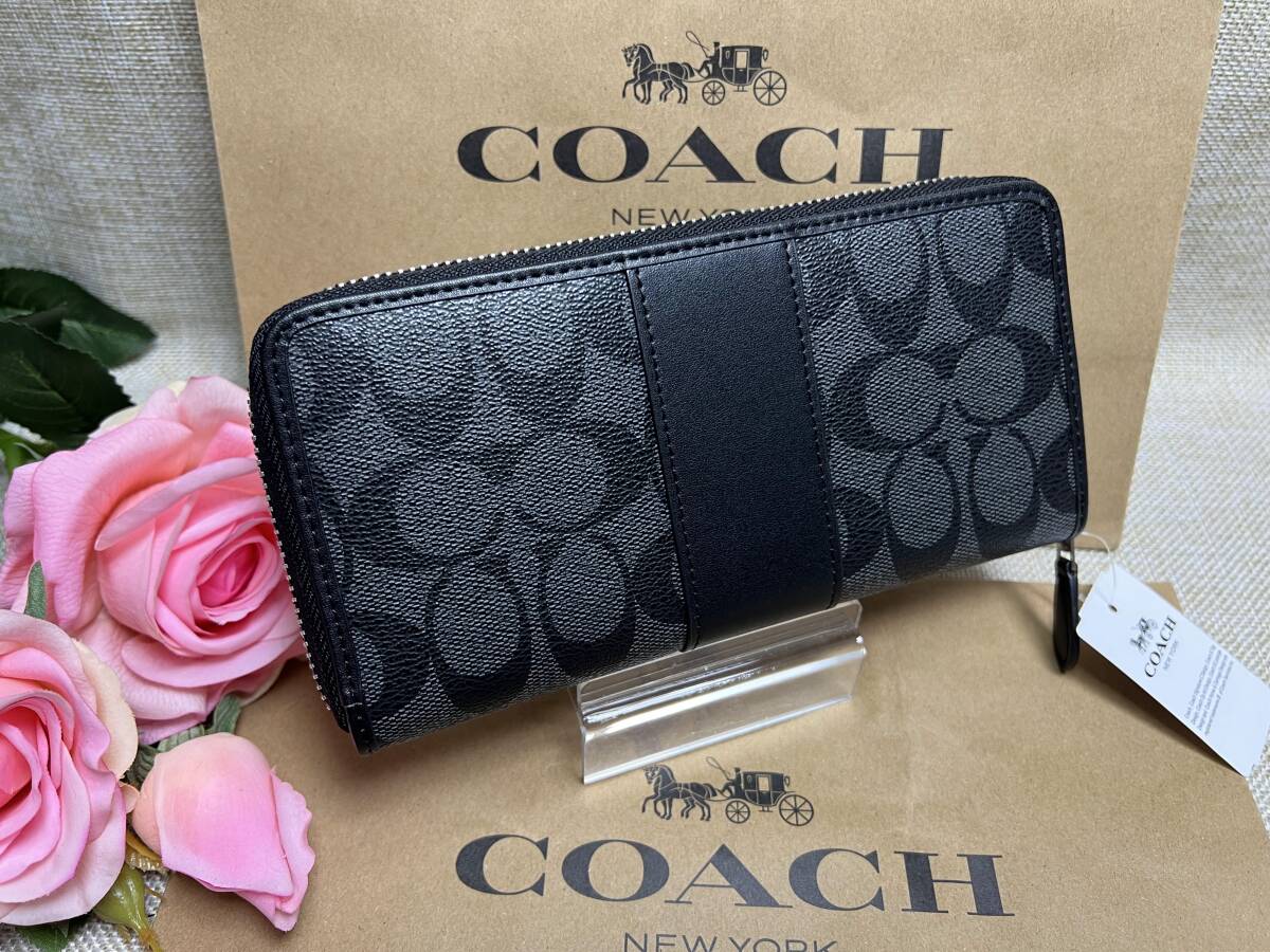 コーチ COACH 長財布 財布 シグネチャー メンズ財布 レディース ファッション 財布 プレゼント 父の日 母の日 誕生日 ギフト F54630 A041_画像3