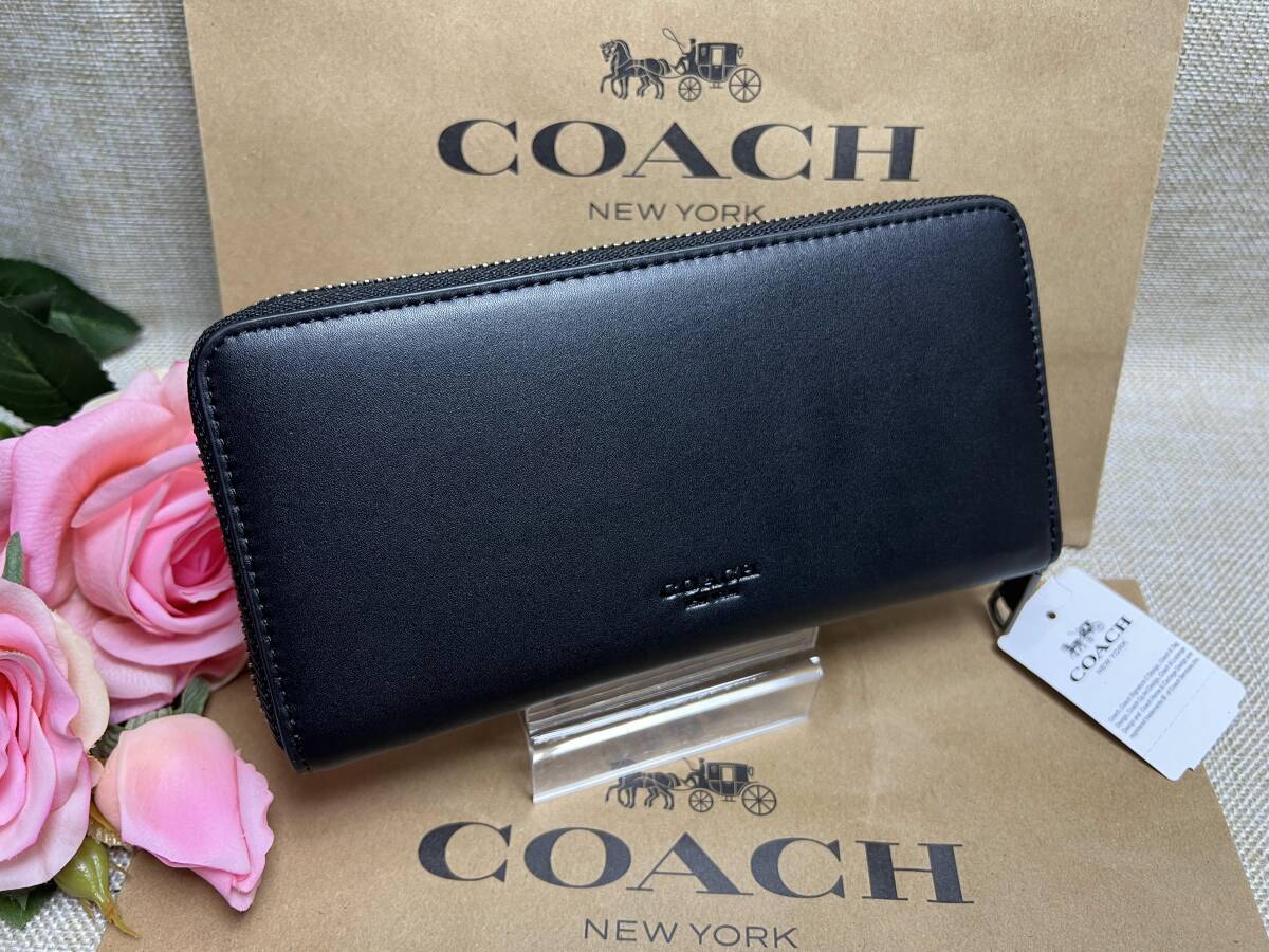 コーチ COACH 長財布 財布 パックマンコラボ黒 フューシャ レザー コーチ ×パックマン コラボ レザー プレゼント 贈り物 F55736 A149 _画像3