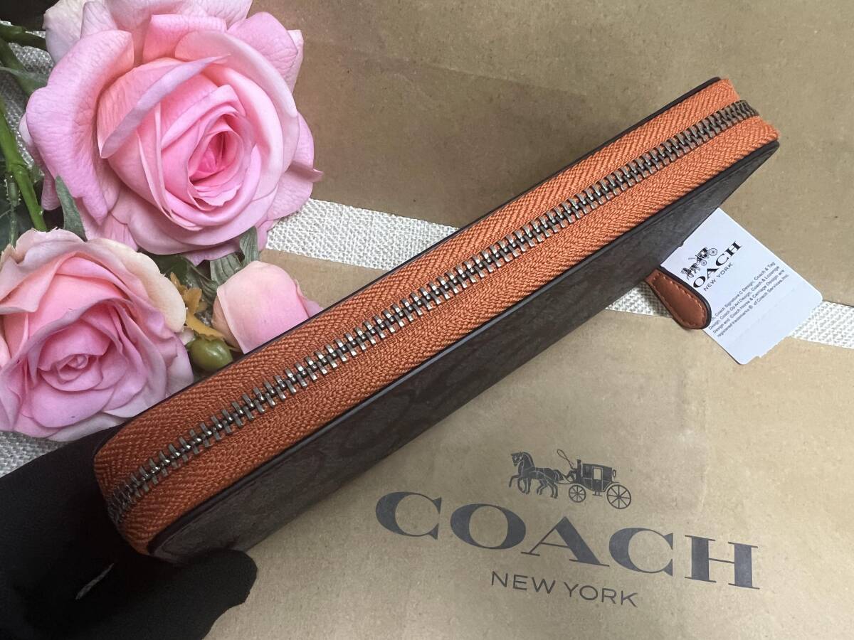 コーチ COACH長財布 財布 シグネチャー ラウンドジップ ラウンドファスナー カラーブロックプレゼント 贈り物 ギフトA199 F78202 の画像5