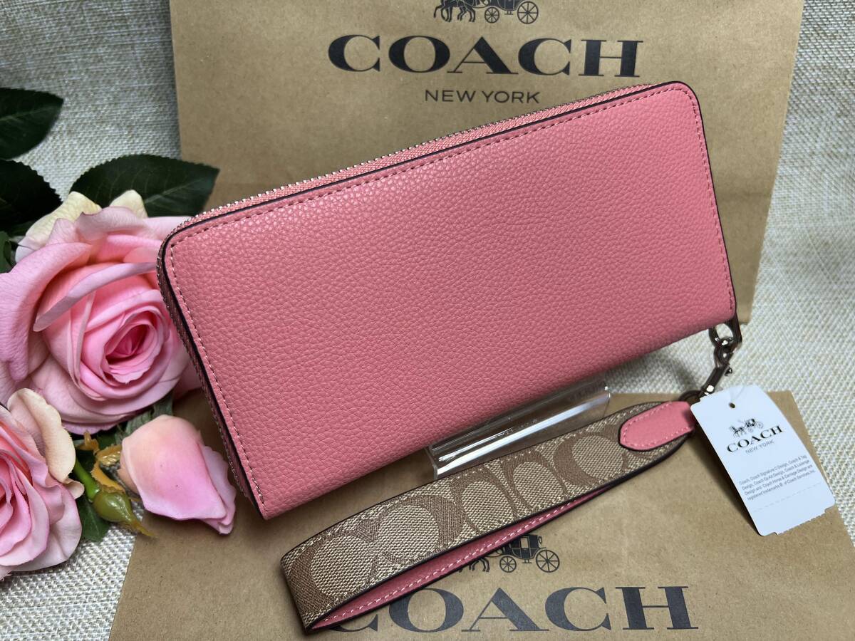 コーチ COACH 長財布 財布 シグネチャー キャンバス ロング ジップ アラウンド ウォレット プレゼント 誕生日 ギフト C206 CK427の画像3