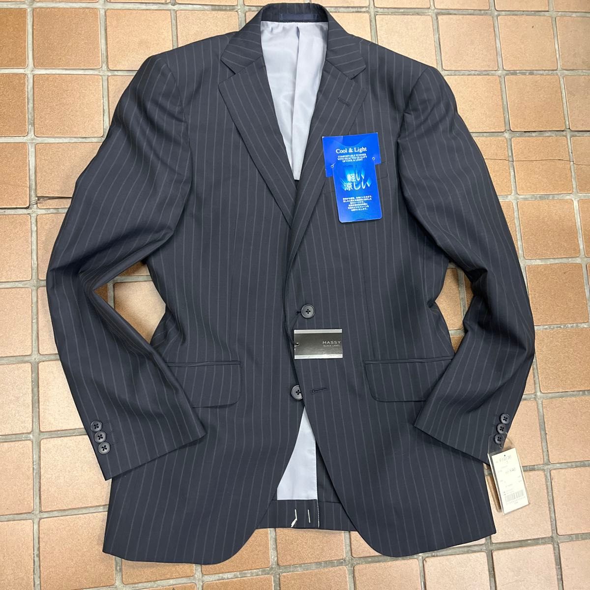 新品【YA6 L 細身スーツ】2Bシングルスーツ ネイビー系 新品【YA6 L 細身スーツ】2Bシングルスーツ ネイビー系