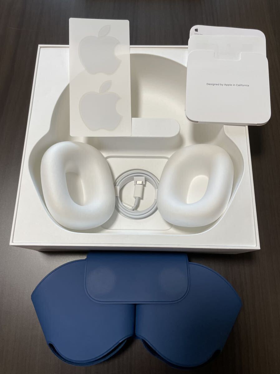 【超美品】 AirPods Max エアーポッズ マックス　スカイブルー　Apple　ヘッドホン　イヤホン　箱・カバー付き