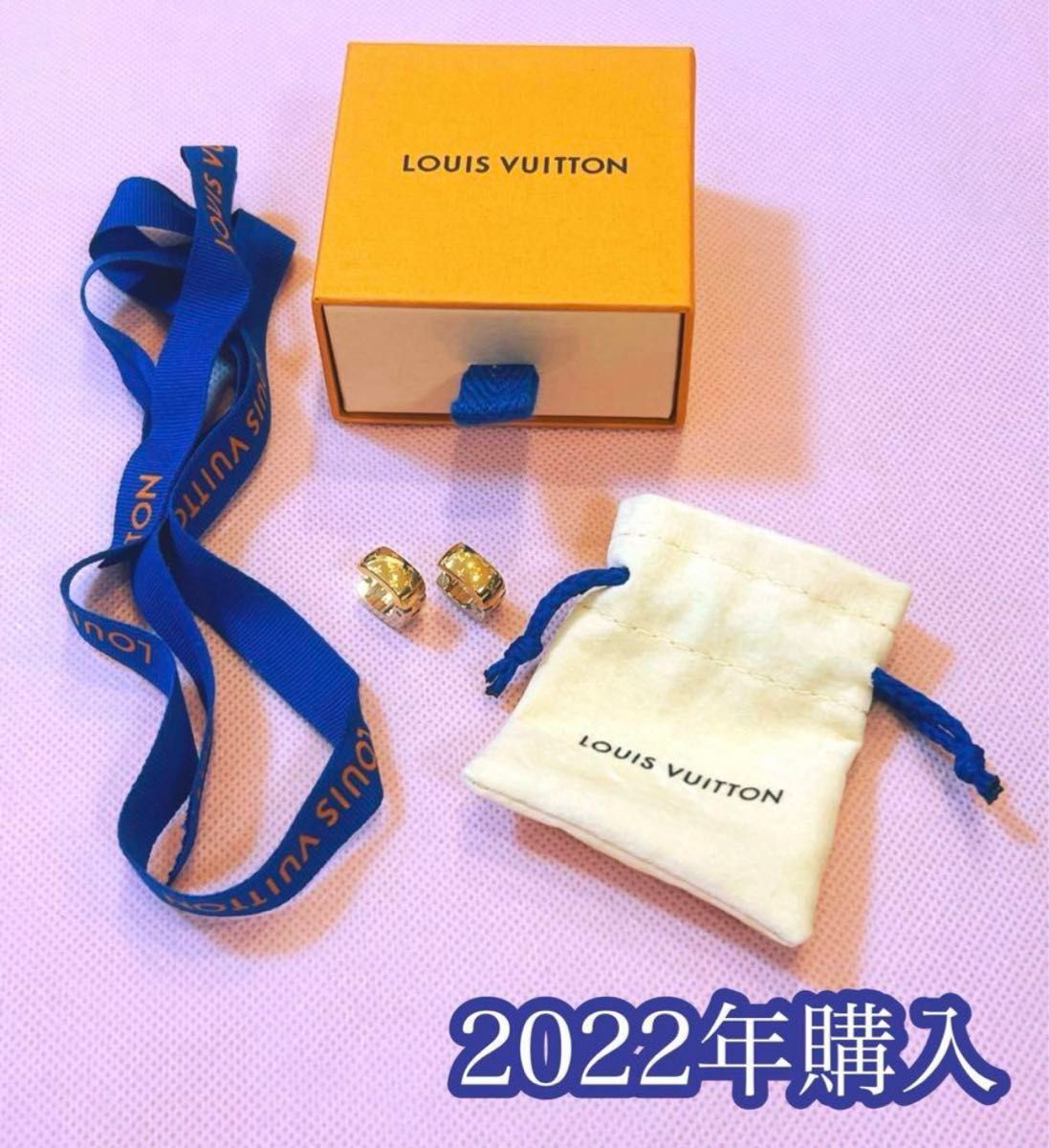 美品　ルイヴィトン　LOUIS VUITTON  ピアス　ブックルドレイユナノグラム　M00397  LE1252