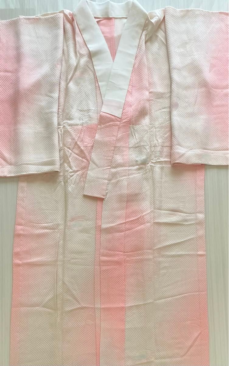 長襦袢　正絹　単衣　袖無双　半衿・衣紋抜き付き　トール