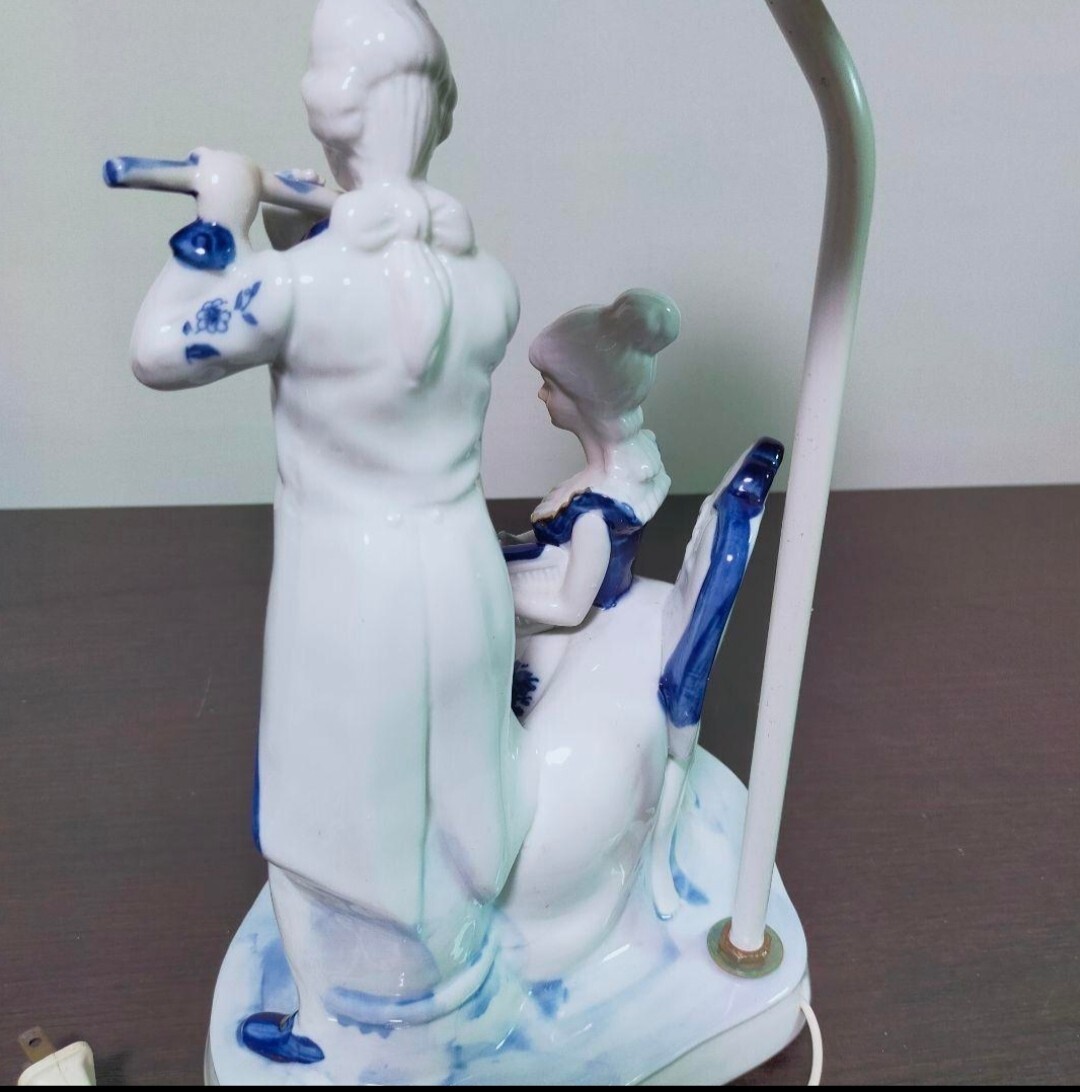 西洋スタンド フロアスタンドPORCELAIN FIGURINE LAMP 照明 ライト アンティーク インテリア 陶器人形 電気スタンド_画像5