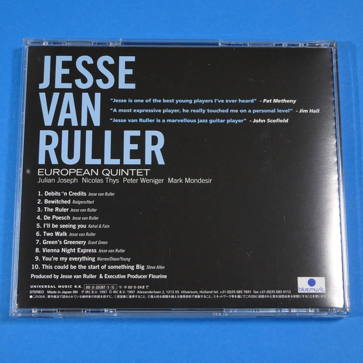 CD　ジェシ・ヴァン・ルーラー / ヨーロピアン・クインテット JESSE VAN RULLER / EUROPEAN QUINTET【非売品 見本盤】2000年 日本盤 ジャズ_画像3
