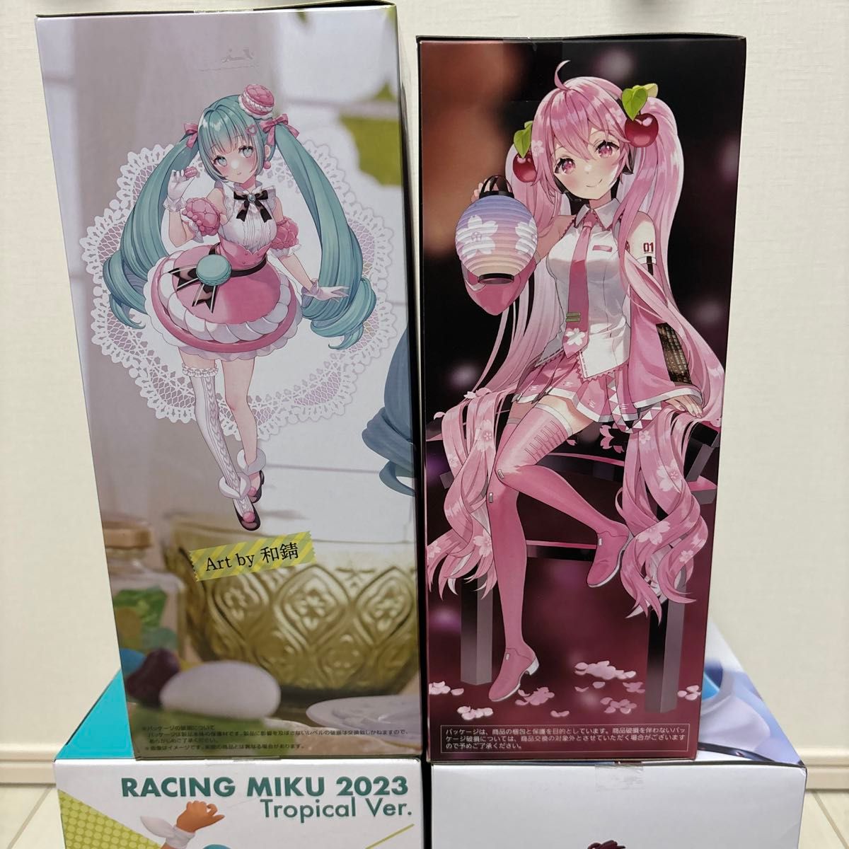 初音ミク フィギュア 桜ミクAMP+ シトロンマカロン レーシングミク プロジェクトDIVA MEGA39's  プライズ 4点