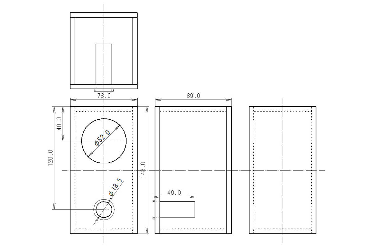 [5.5MDSOB]5.5mmMDF Daiso 300 jpy USB Mini speaker for enclosure kit 