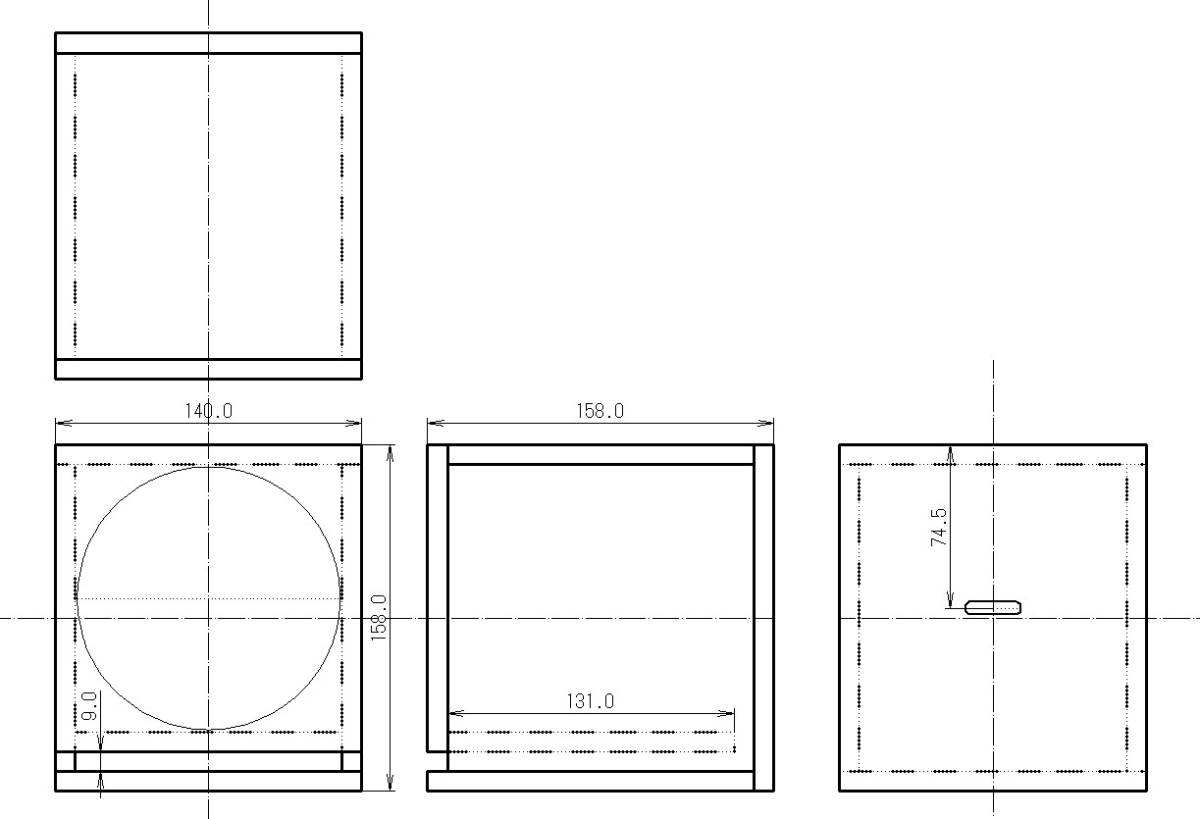 [9M1414C] front slit type MDF enclosure kit diameter designation possible 