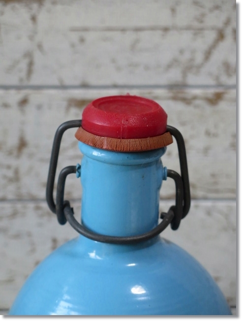 ◆希少　ビンテージ　LE GRAND TETRAS/グランテトラ 水色 赤シール紙ロゴ アルミ水筒 ボトル フランス製◆_画像4