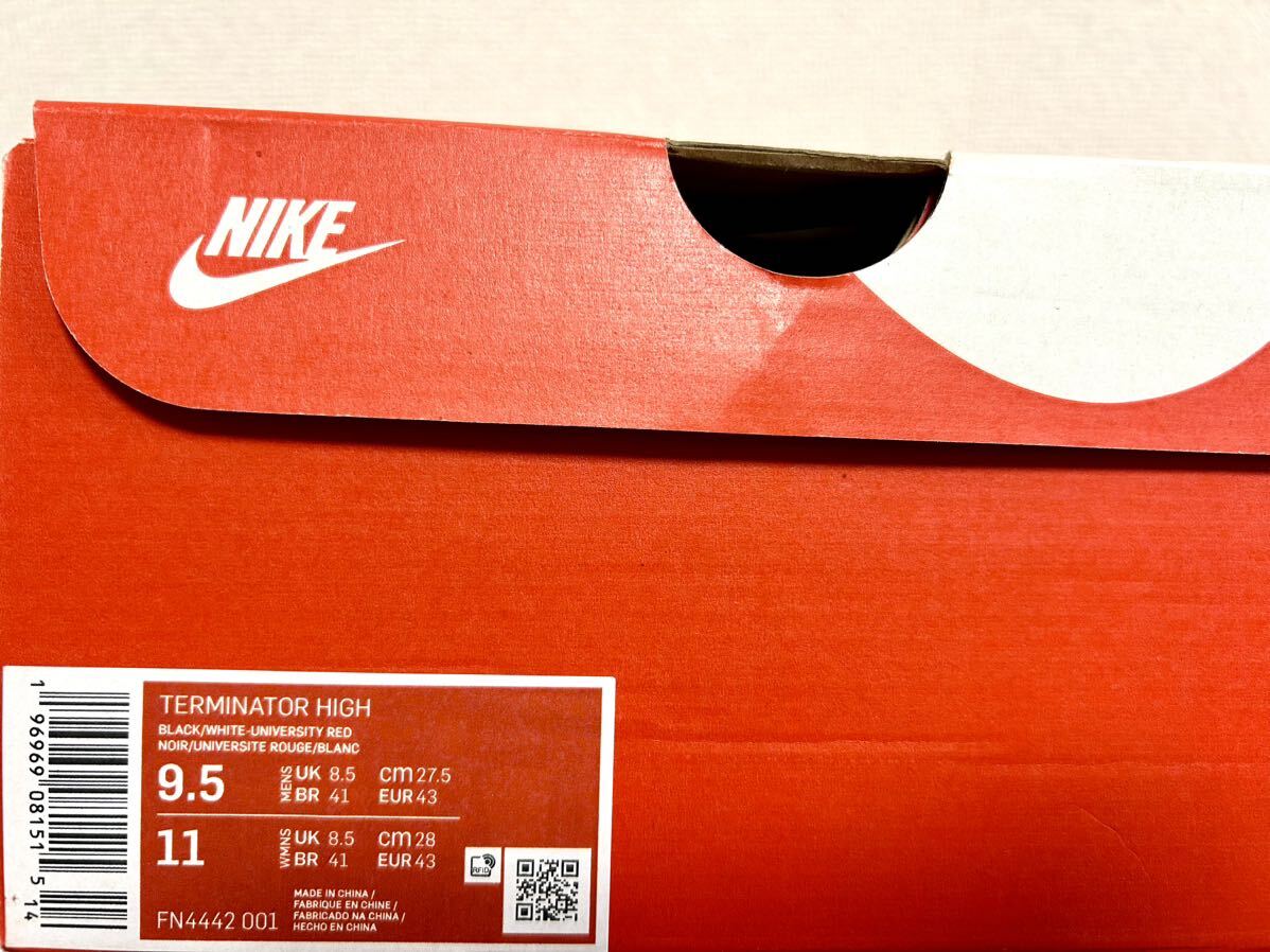 NIKE ナイキ ターミネーター HIGH 27 5㎝ 新品 ブラック NIKE ナイキ ターミネーター HIGH 27 5㎝ 新品 ブラック