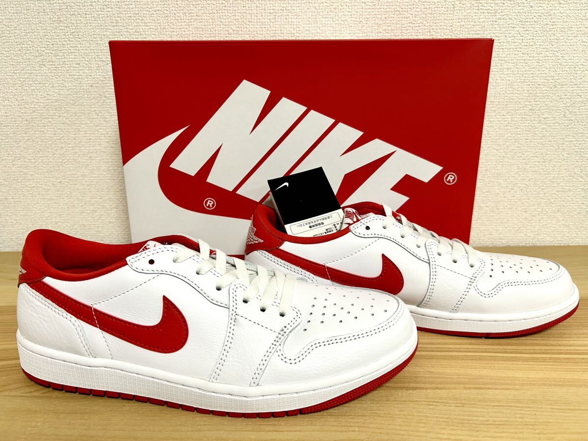 NIKE ナイキ エア ジョーダン 1 LOW OG White/Red 28.0㎝ 新品 ホワイト/ホワイト/ユニバーシティレッド SNK1178_画像5