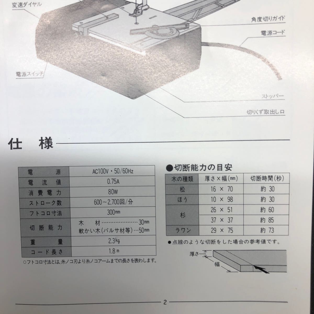 H805 リョービ 卓上糸ノコ盤　TF-30_画像7