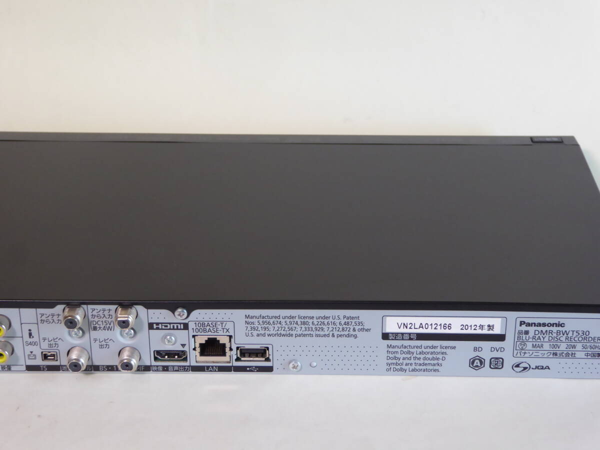 *[500GB=3TB HDD exchangeable settled ] Panasonic DIGA DMR-BWT530 operation goods *