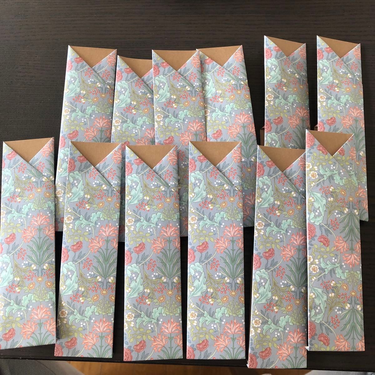 クラフト　箸袋　箸　40本　カトラリー　折り紙　パーティーグッズ　アンティーク柄