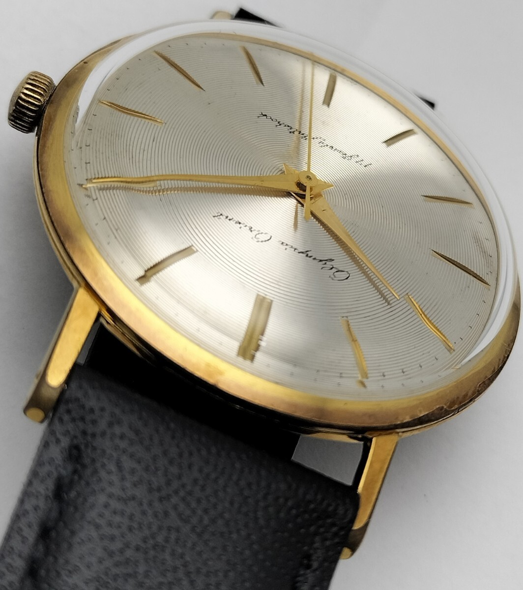 オリエント オリンピア 手巻き式腕時計 1961年製造開始 円周線上加工文字盤の画像5