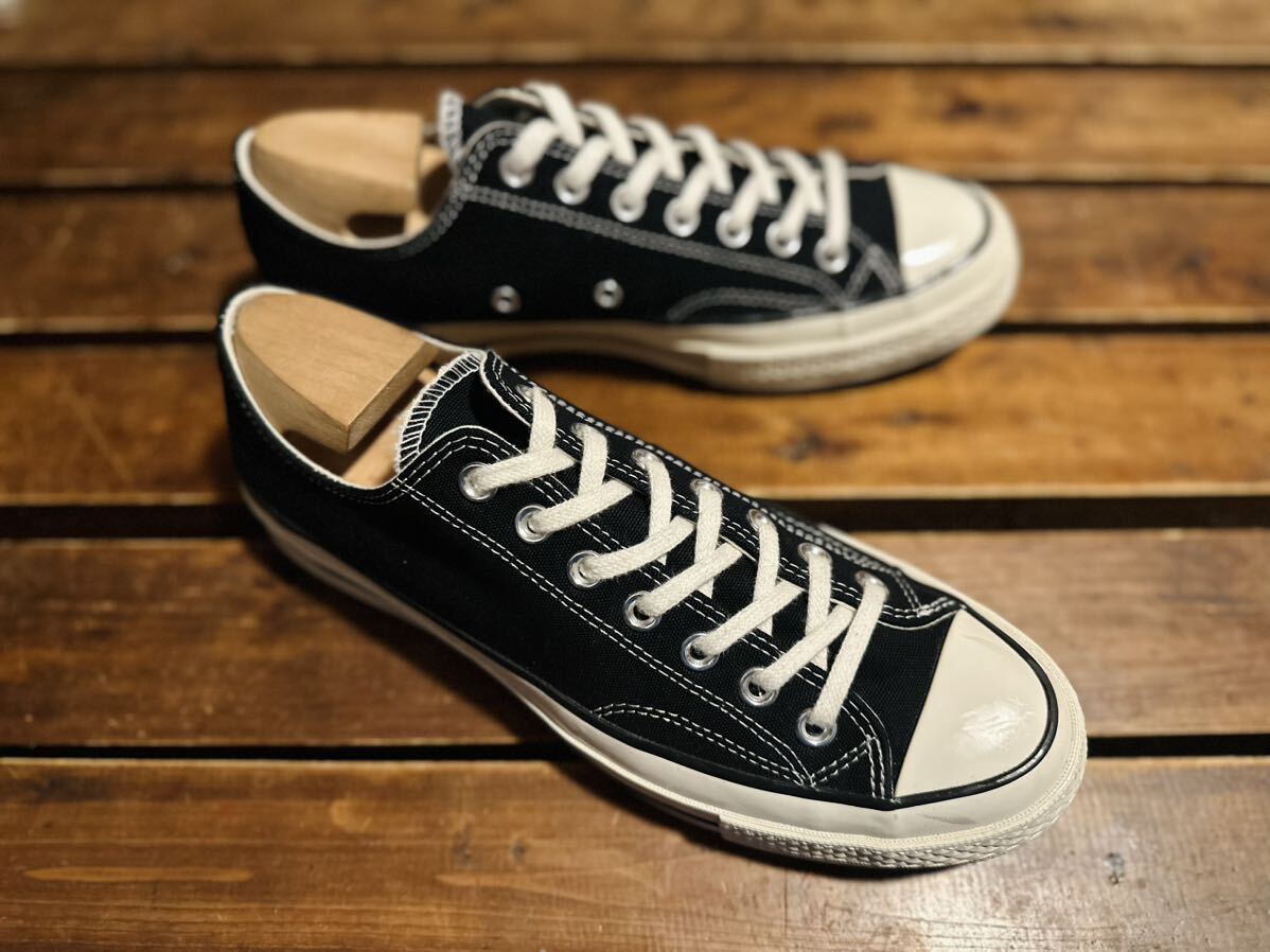 コンバース chuck Taylor チャックテイラー ct70 オールスター CONVERSE 三ツ星 OX ローカット LOW ブラック 27.0 27 美品_画像3