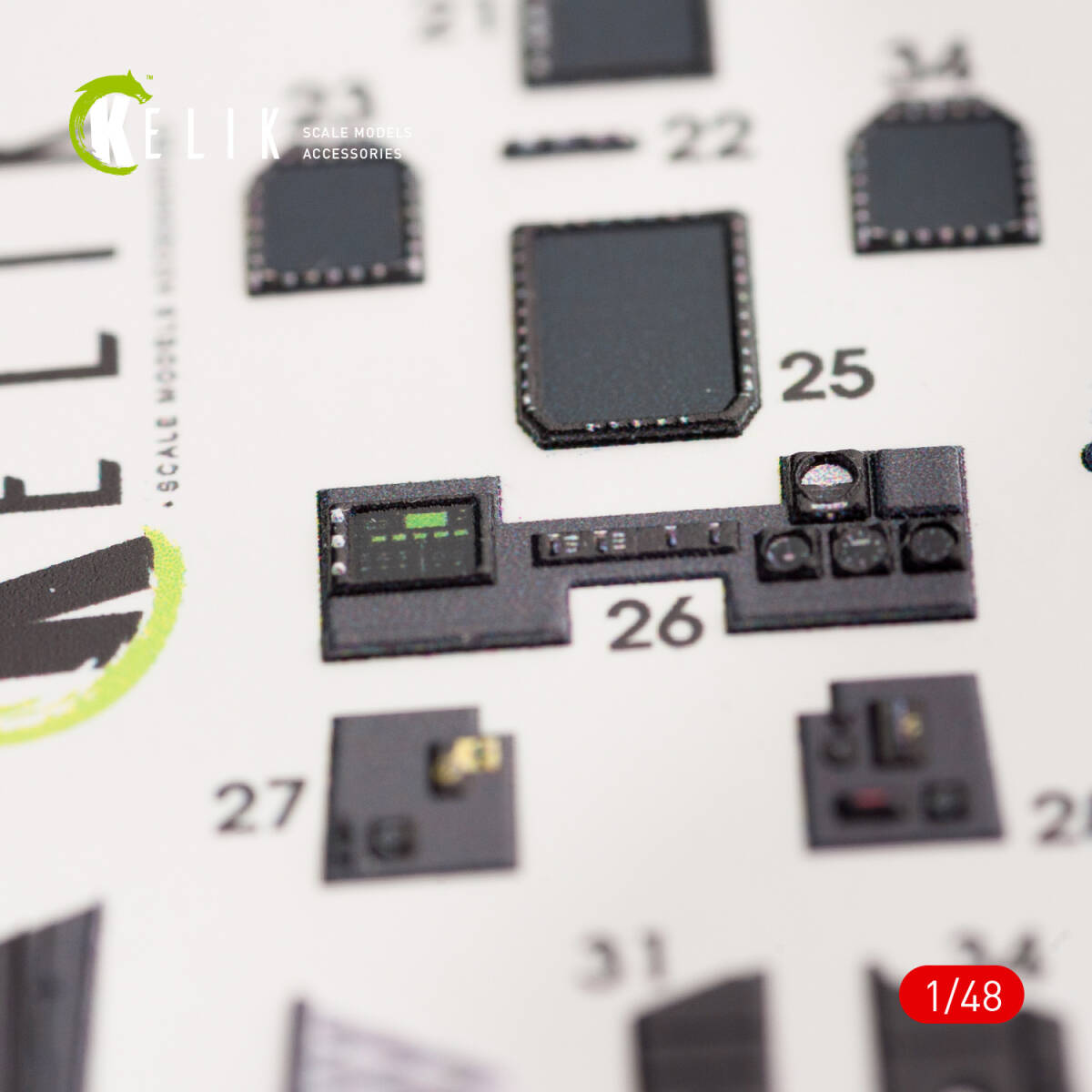 1/48 Reskit レスキット KELIK 48036 EA-18G "GROWLER" INTERIOR 3D DECALS FOR MENG KIT EA-18G 内装3Dデカール モンモデル用 の画像5