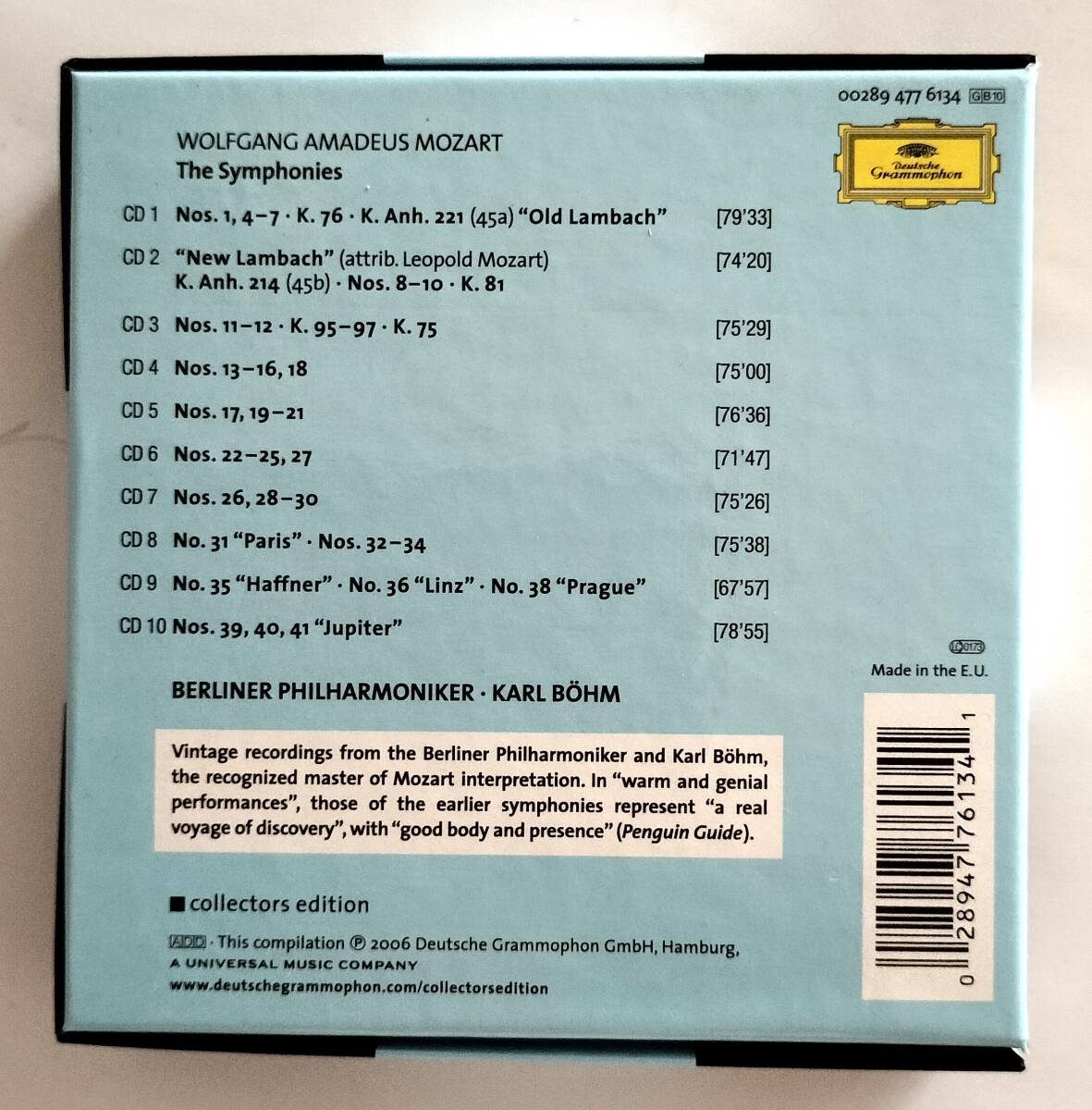 モーツァルト交響曲全集　ベーム　ベルリンフィル　10CD_画像3