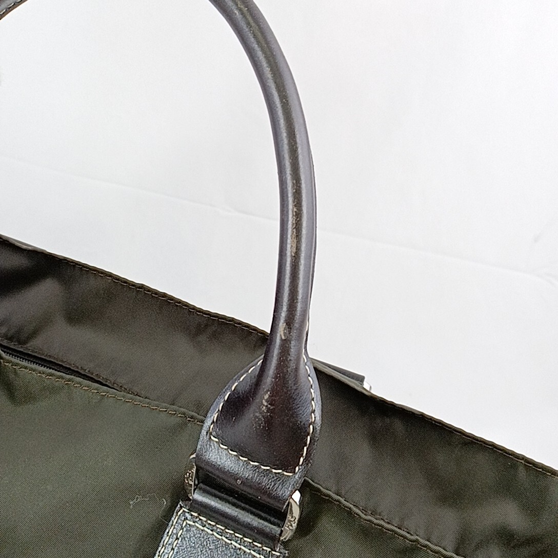 G ×【商品ランク:B】ロンシャン LONGCHAMP ロゴデザイン ナイロン 一部 レザー ハンドバッグ 手提げ トート 婦人鞄 使いやすさ◎の画像9