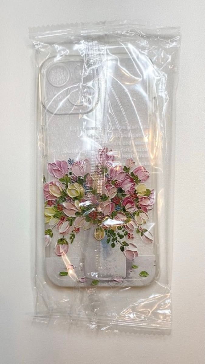 iPhone 13 ケース　ソフト　シリコン　花束　韓国　おしゃれ　かわいい 可愛い　スマホケース 透明　カバー　アイフォン 