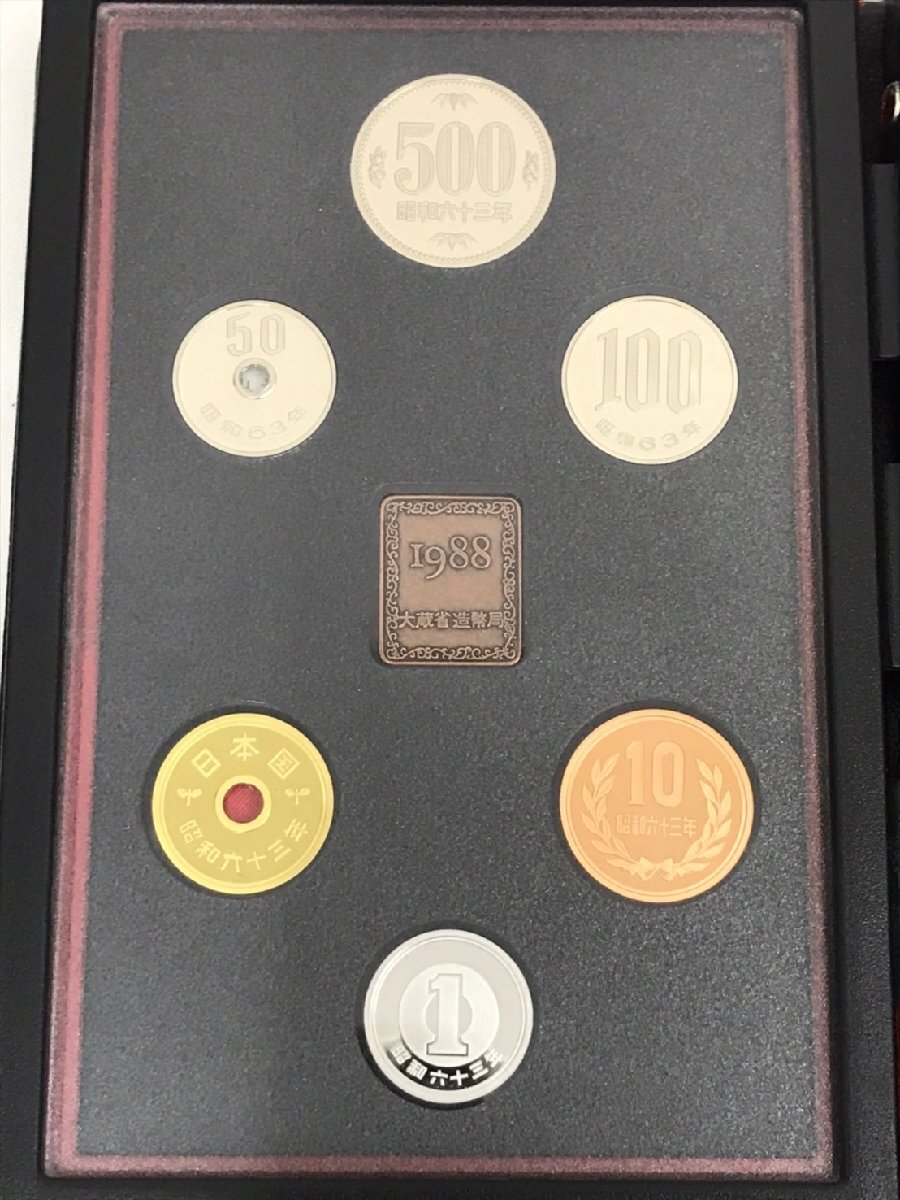 1988年 昭和63年 プルーフ貨幣セット 造幣局 記念硬貨 記念貨幣 額面666円 ケース入り コイン 硬貨_画像4