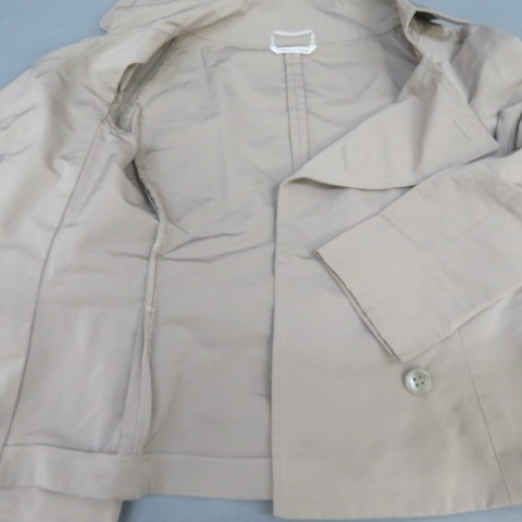 Y211*MaxMara Max Mara belt attaching jacket half coat size 38 beige group 1/19*A