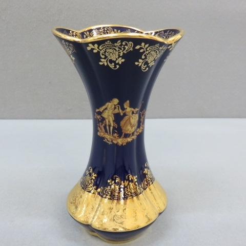 R131★アンティーク インペリアル リモージュ Imperia Limoges 花瓶 フランス製 磁器 ポーセリン 22K　5/7★A_画像1