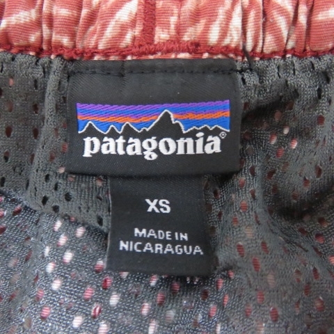 YSS4498★patagonia/パタゴニア ナイロンバギーショーツ ハーフパンツ VOLTAGE メッシュライナー 5インチ 総柄 XS★A_画像6