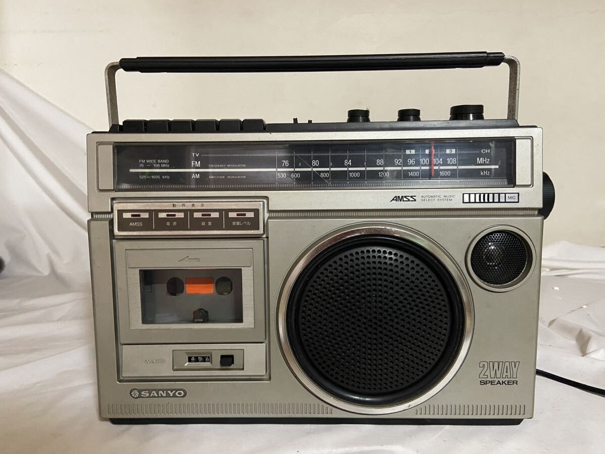SANYO MR-G380 Showa Retro AM&FM radio * cassette deck / Sanyo 