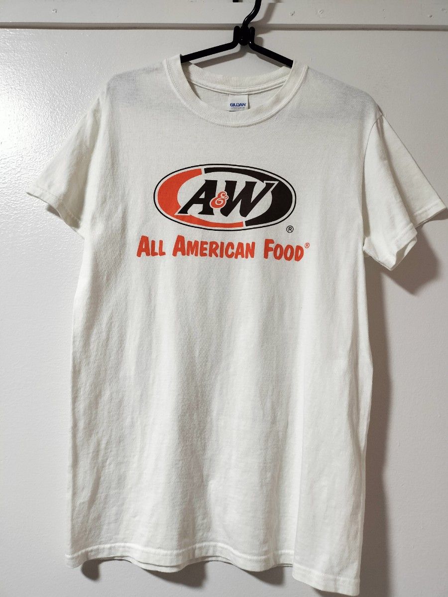 沖縄　A&W沖縄　ロゴＴシャツ　白　ホワイト　Sサイズ　男女兼用　エンダー ビンテージ 半袖Tシャツ