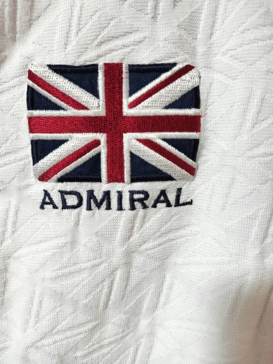 Admiral golf　アドミラル　ゴルフウェア　ポロシャツ　サイズ46　Sサイズ相当 メンズ 半袖ポロシャツ ホワイト