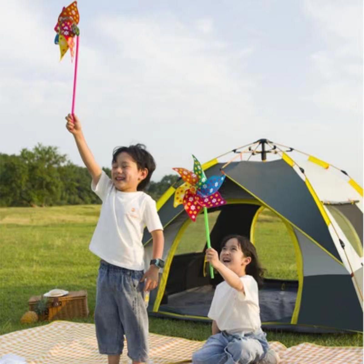 テント キャンプ ワンタッチテント 2〜3人用 アウトドア 防水 紫外線防止 数秒設営 簡単