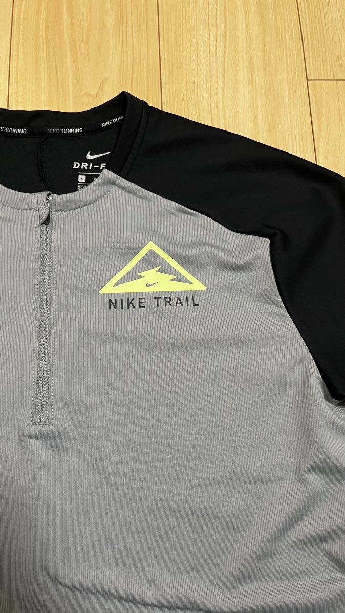 NIKE Trail メンズ 灰色L 黒XXL ロングTシャツ ロングスリーブシャツ ロンT ナイキ トレイル ランニング ウェア_画像5