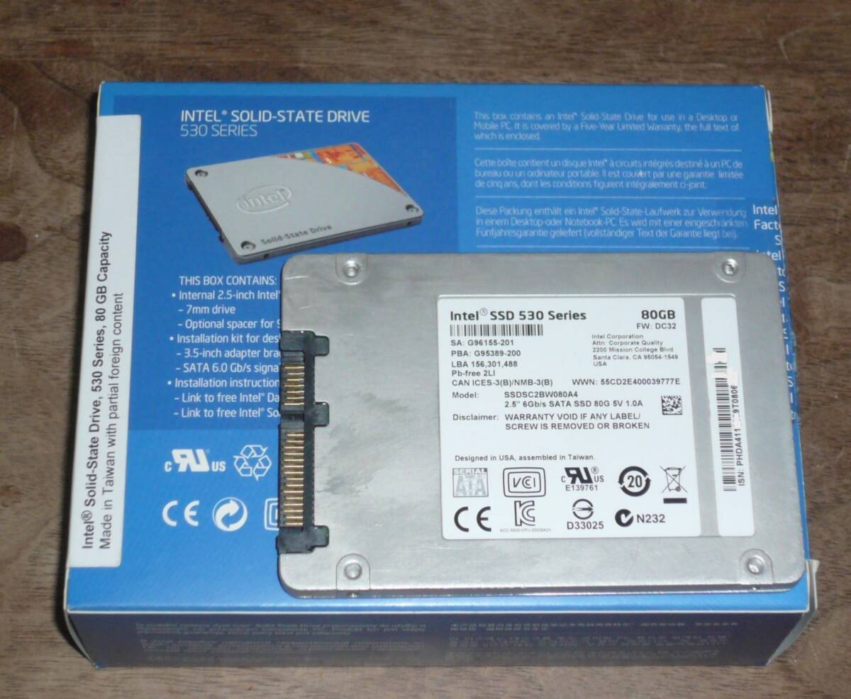 【動作品】Intel SSD 80GB 530SERIES インテルssdの画像2