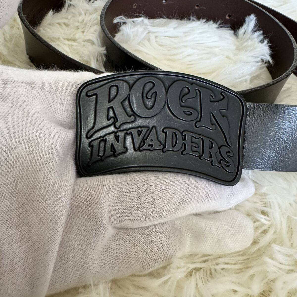 DIESEL diesel leather belt [ROCK INVADERS] leather 