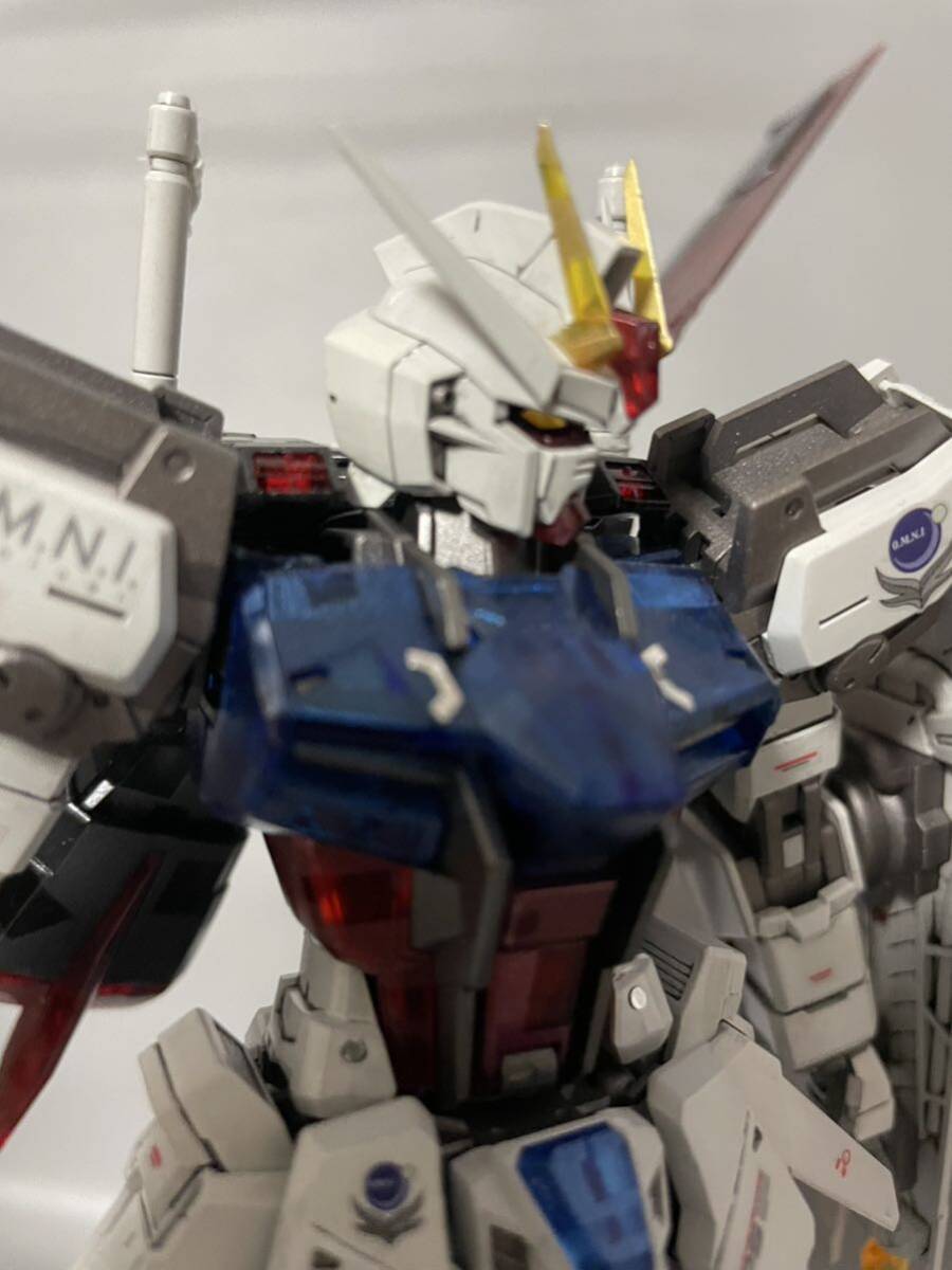 ガンダムプラモデル MG1/100 エールストライクガンダム Ver.RM ソリッドクリア　全塗装 完成品_画像8