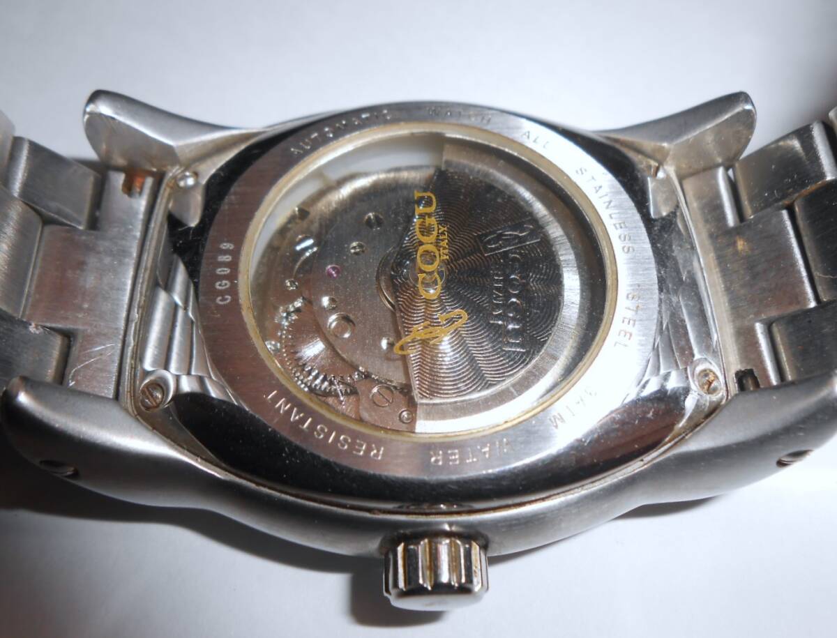 COGU ITALY コグ 自動巻き 腕時計 正常稼働 裏スケルトン 機械式 メンズ の画像6