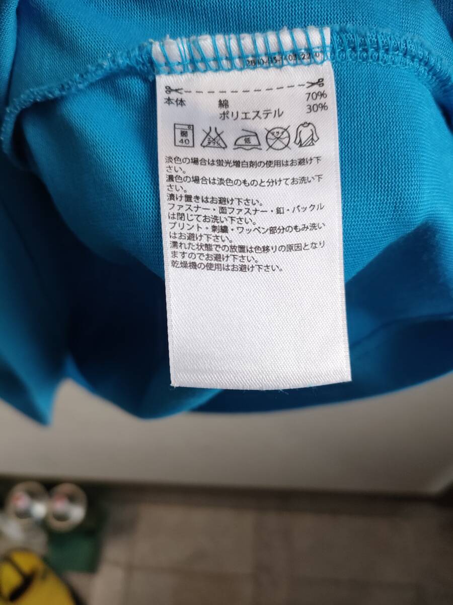 アディダス ADIDAS プリントTシャツ（半袖）青 sizeXO 中古_画像4