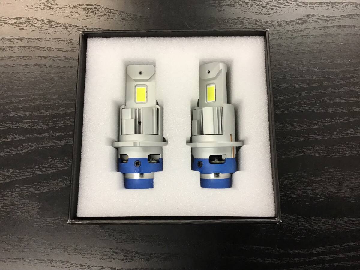 D2S D2R 兼用 LED ヘッドライト バルブ 2個セット 20000lm 6500K ホワイト 白 配線レス ポン付け 純正交換 HID→LED 車検対応 / 12-32 PP*