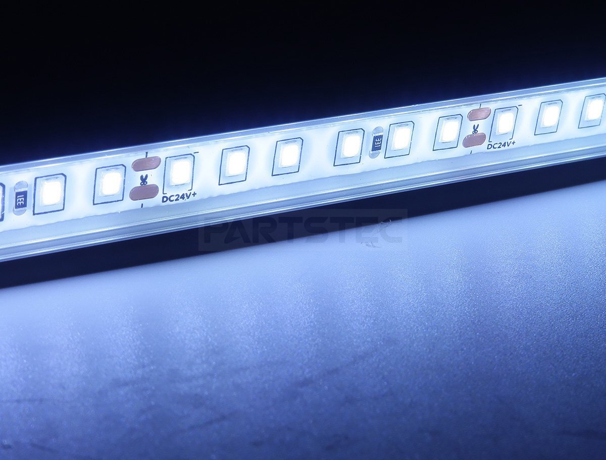 24V マグネット式 LED ダウンライト ホワイト 白 30cm 2本セット 簡単取付 高輝度 ランプ ライト トラック カスタム 磁石 / 147-176 ND*