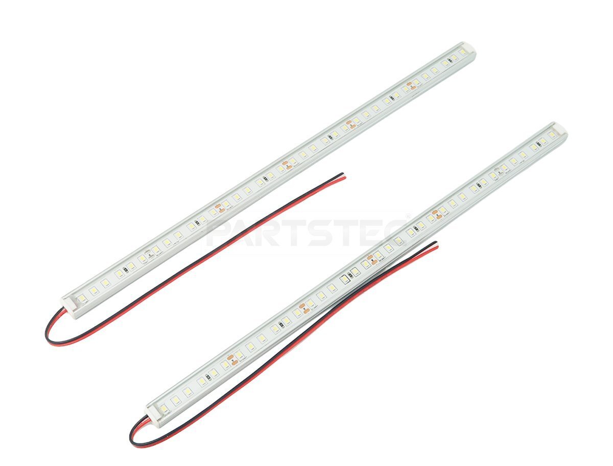 24V マグネット式 LED ダウンライト ホワイト 白 30cm 2本セット 簡単取付 高輝度 ランプ ライト トラック カスタム 磁石 / 147-176 ND*