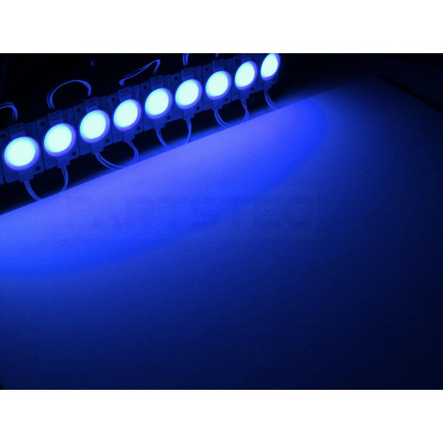 ★訳あり品★ 10コマセット ブルー 緑色 24V LED ライト トラック タイヤ灯 マーカー ランプ ダウンライト 10個連結 /132-9×10 J NG*