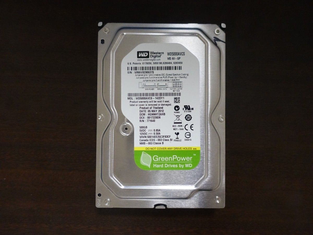 DIGA修理用ハードディスク Western Digital WD AV-GP 500GB HDD WD5000AVCS その47